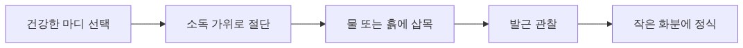 삽수 번식 흐름